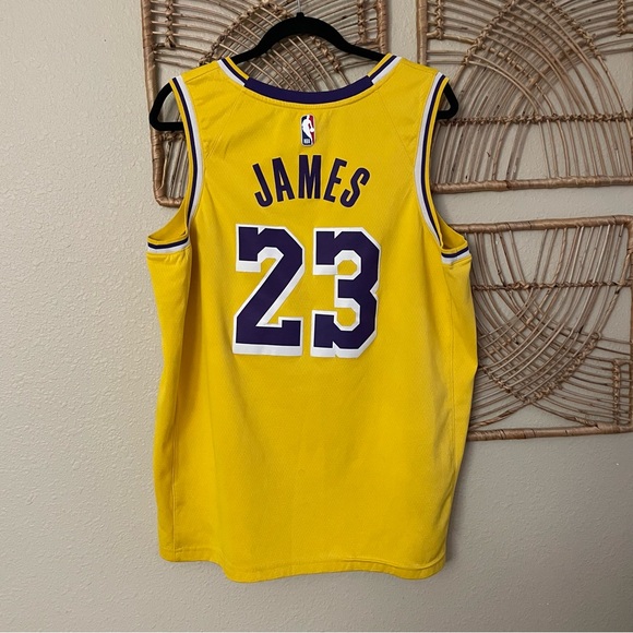 NIke NBA LA Lakers #23 LeBron James 52 Swingman Jersey Men's Sz XL READ B19 - Picture 2 of 7